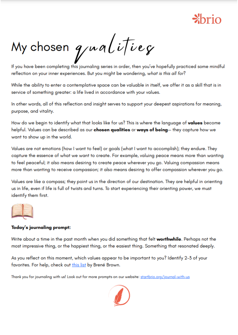 journaling prompt #5 Journaling prompt #5