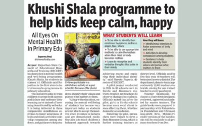 Khushi Shala gets featured in the Times of India